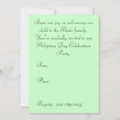 Invitation Invitation, adoption bébé, douche pour enfants (Dos)