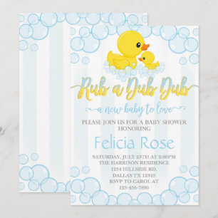 Invitation Invitation Baby shower de canard en cao