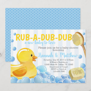 Invitation Invitation Baby shower de canard en cao
