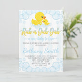 Invitation Invitation Baby shower de canard en cao (Debout devant)