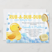 Invitation Invitation Baby shower de canard en cao (Devant)