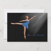 Invitation Invitation, Ballerina in Arabesque, sur mesure (Devant)