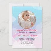 Invitation "Invitation d'anniversaire de la licorne magique a (Dos)