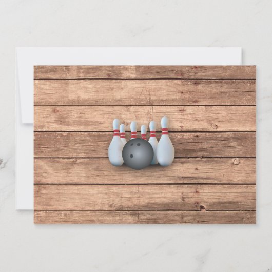 Invitation Invitation de Bowling Let's Bowl Chalkb (Dos)