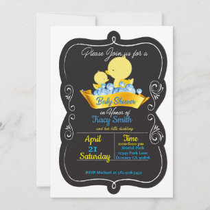 Invitation invitation de Chalkboard Duck Baby show