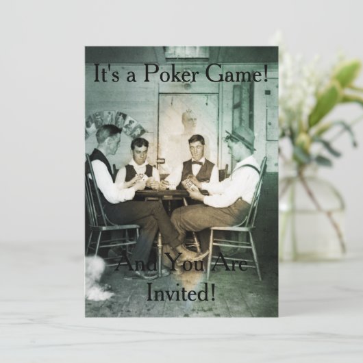 Invitation Invitation de jeu de poker 1890 (Debout devant)