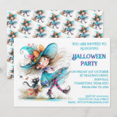 Invitation *Invitation de la fête d'Halloween sorcière (Devant / Derrière)