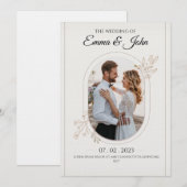 Invitation invitation-de-mariage-fleurie (Devant / Derrière)