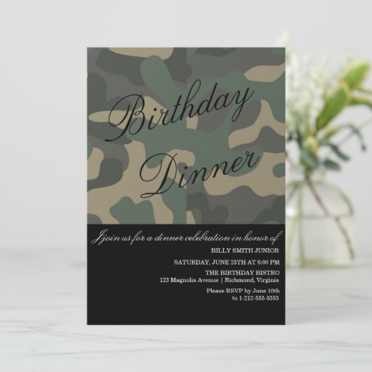 Invitation Invitation, Dîner, Fête, Nouveau bébé (Debout devant)