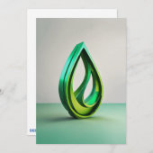 Invitation "Invitation du logo de la pile d'hydrogène vert fu (Devant / Derrière)