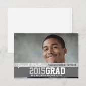 Invitation Invitation/Faire-part de diplôme| GRADE (Devant / Derrière)