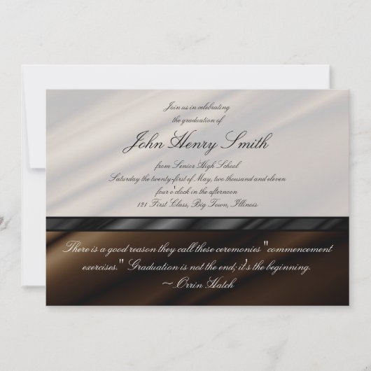 Invitation Invitation/Faire-part de graduation de la soie au  (Devant)