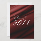 Invitation Invitation/Faire-part de graduation de la soie rou (Dos)
