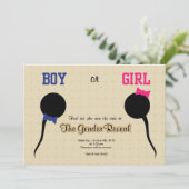 Invitation Invitation/Faire-part de la fête de révélation de  (Debout devant)