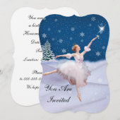 Invitation Invitation, fête d'anniversaire, Ballerina (Devant / Derrière)