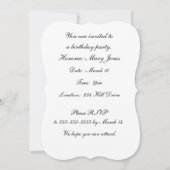 Invitation Invitation, fête d'anniversaire, Ballerina (Dos)