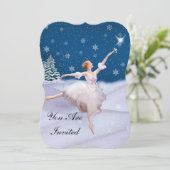 Invitation Invitation, fête d'anniversaire, Ballerina (Debout devant)