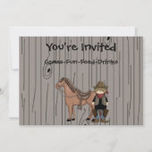 Invitation Invitation-fête d'anniversaire de Cowboy (Dos)