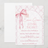 Invitation Invitation, Fête des mariées, Ruban Coquette, (Devant / Derrière)