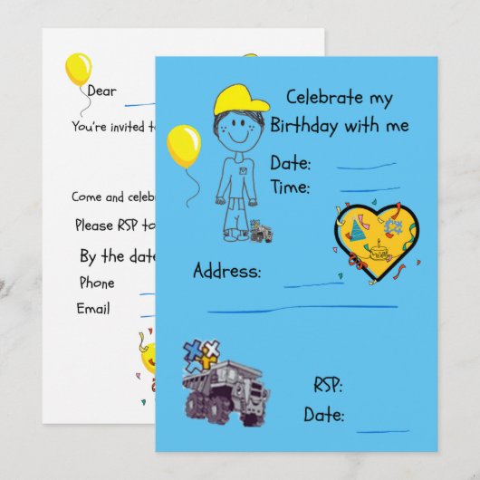 Invitation Invitation-FIFO SON + Camion de vidange (Devant / Derrière)