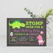 Invitation Invitation/garçon et fille communs d'anniversaire (Debout devant)