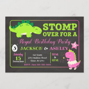 Invitation Invitation/garçon et fille communs d'anniversaire