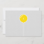 Invitation Invitation, jaune et gris de partie d'éléphant (Dos)