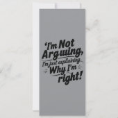 Invitation "Invitation Je ne discute pas" (Dos)