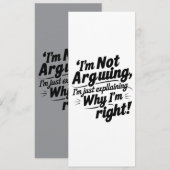 Invitation "Invitation Je ne discute pas" (Devant / Derrière)