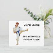 Invitation Invitation, karate Theme Birthday Party (Debout devant)
