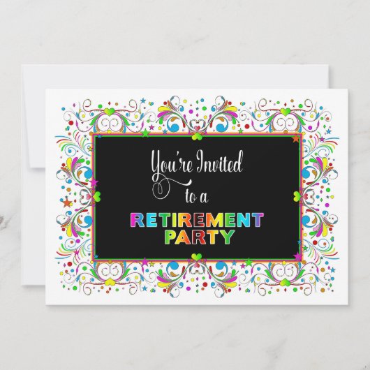 Invitation Invitation, Parti de la retraite, Couleurs/Design (Devant)
