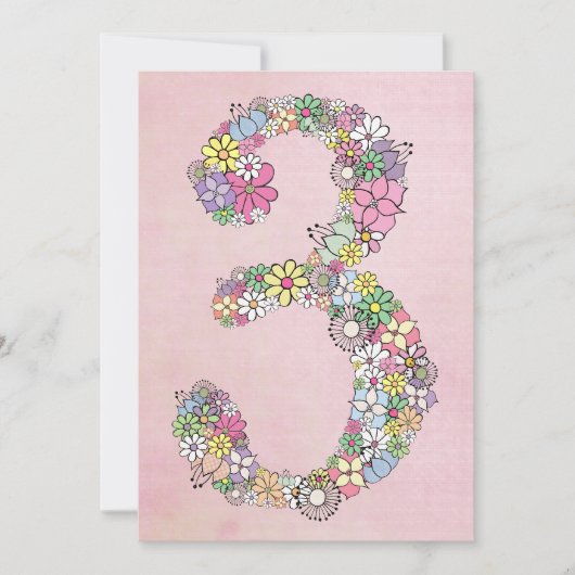 Invitation Invitation personnalisée pour les fille (Devant)