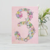 Invitation Invitation personnalisée pour les fille (Debout devant)