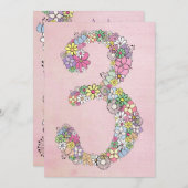 Invitation Invitation personnalisée pour les fille (Devant / Derrière)