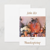 INVITATION **INVITATION POUR UNE FÊTE OU UN DINER DE THANKSGI (Devant / Derrière)