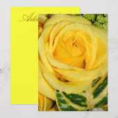 Invitation Invitation_Rose jaune (Devant / Derrière)