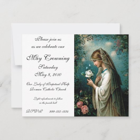 Invitation Invitation: Rose mystique (Devant)