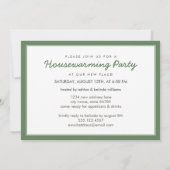 Invitation Invitation/vert de photo de partie de pendaison de (Dos)