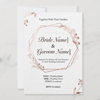 Invitation InvitationMariage Géométrique Moderne | Mi