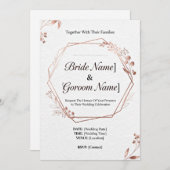 Invitation InvitationMariage Géométrique Moderne | Mi (Devant / Derrière)