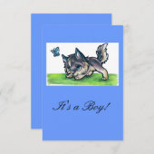 Invitation Invitations/Annonces de Baby Wolf (Devant / Derrière)