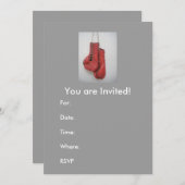 Invitation Invitations, gants de boxe (Devant / Derrière)