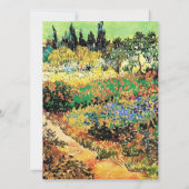 Invitation Invitations. Jardin fleuri avec chemin (Dos)