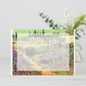 Invitation Invitations. Jardin fleuri avec chemin (Debout devant)