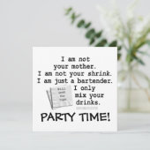 Invitation, Invitations - JE SUIS BARMAN (Debout devant)