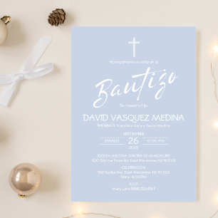 Invitation Invitcion Bautizo Minimaliste Pastel Couleurs Bapt