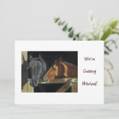 Invitation INVITE AU MARIAGE : CHEVAUX, Occidental : PASTEL (Debout devant)