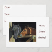 Invitation INVITE AU MARIAGE : CHEVAUX, Occidental : PASTEL (Devant / Derrière)