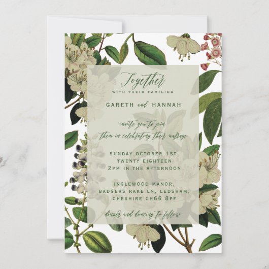 INVITATION INVITE BOTANIQUE (Devant)