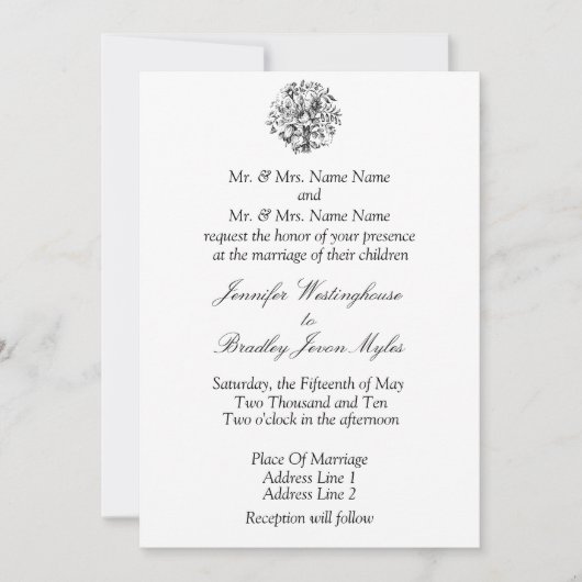 Invitation Invite de mariage (Devant)